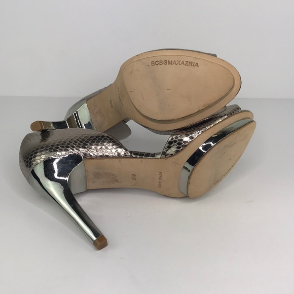 BCBGMaxAzria Osario Metallic Leather Platform Heel - Picture 7 of 11